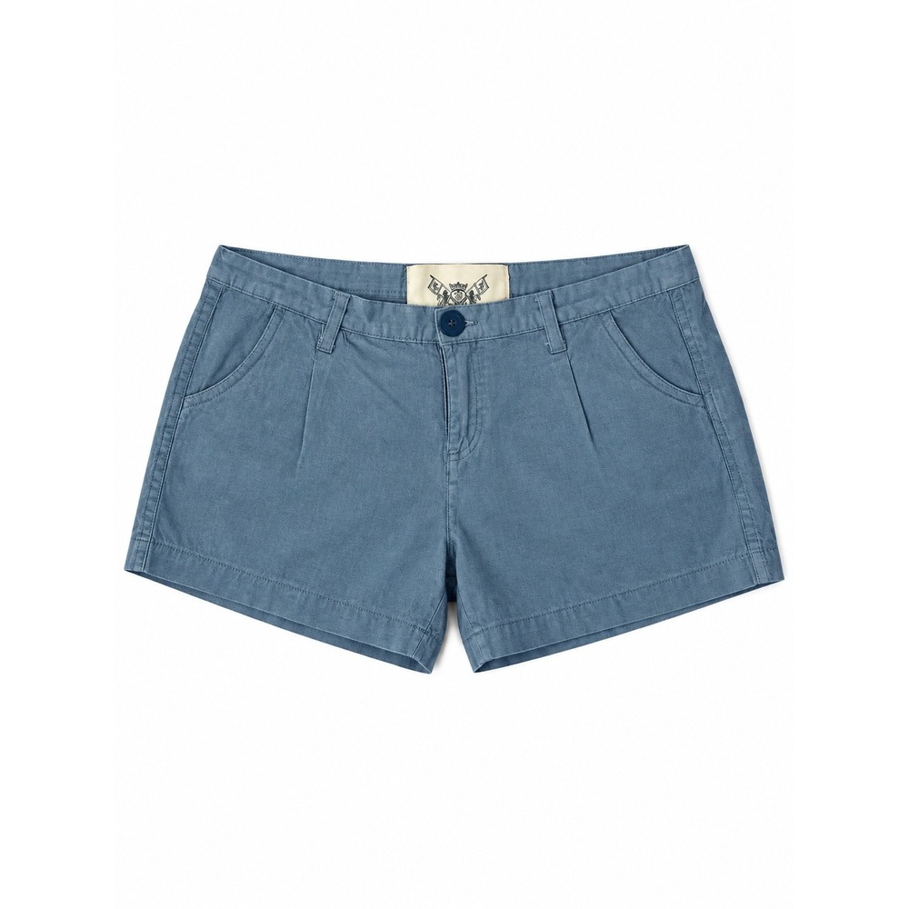 Fashionable Society Couture M Blue Chambray Shorts Preppy Casual